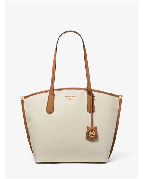 michael michael kors jane large canvas tote bag|Michael Kors neverfull tote.